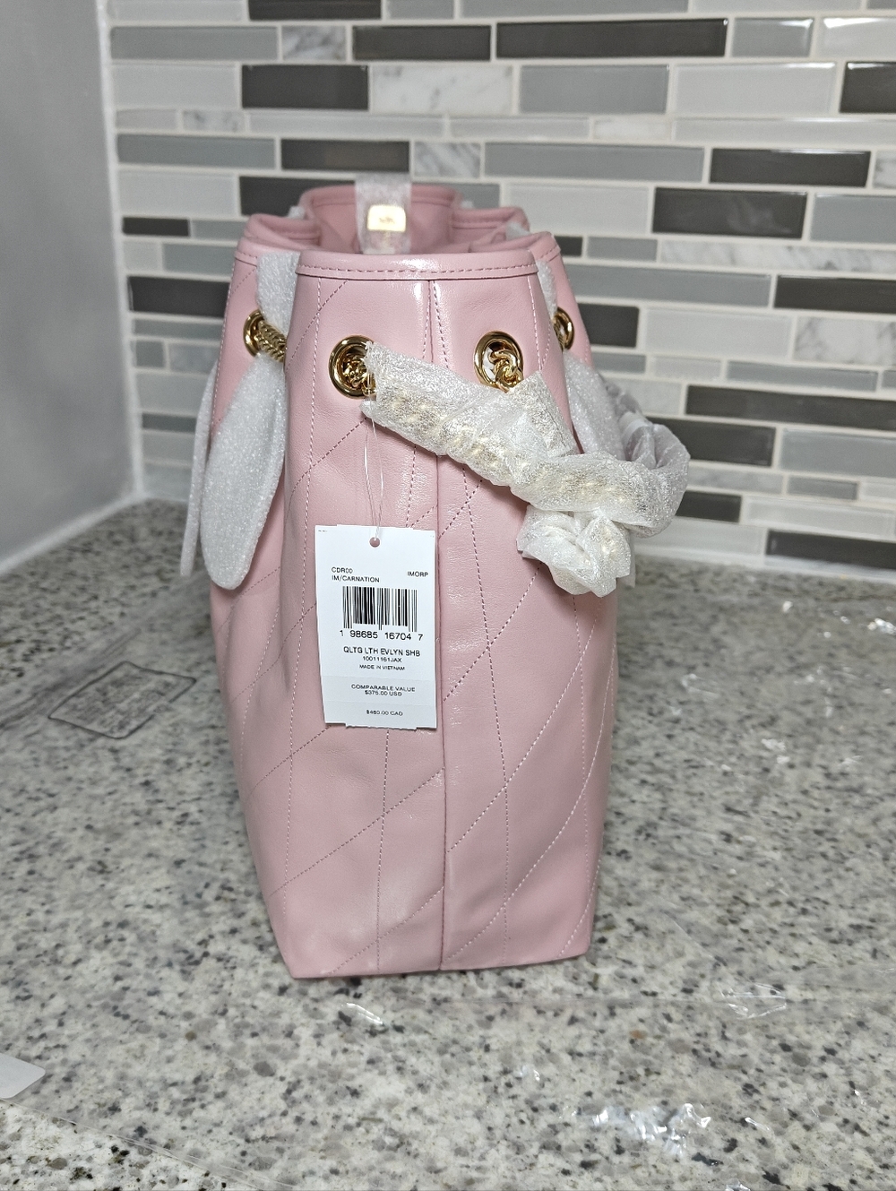 Coach Evelyn Shoulder Bag With Quilting (Pink incarnation) - Picture 7 of 16